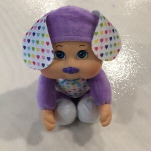 Cabbage Patch Kid kids cuties purple Sadie  puppy doll hearts plush